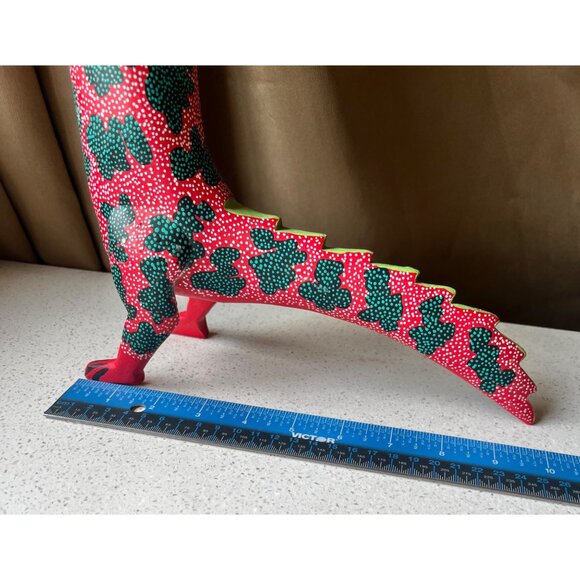 Signed Alebrije Lizard By Francisco Sosa Ojeda Mexico Folk Art Wood Sculpture - Picture 11 of 12